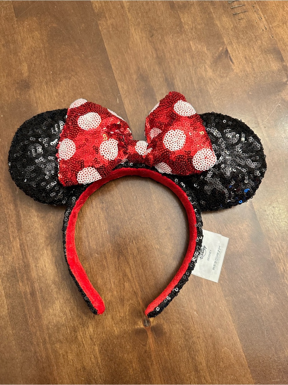 Disney Parks Minnie Mouse Sequin Ears Headband Classic Vacation Mickey